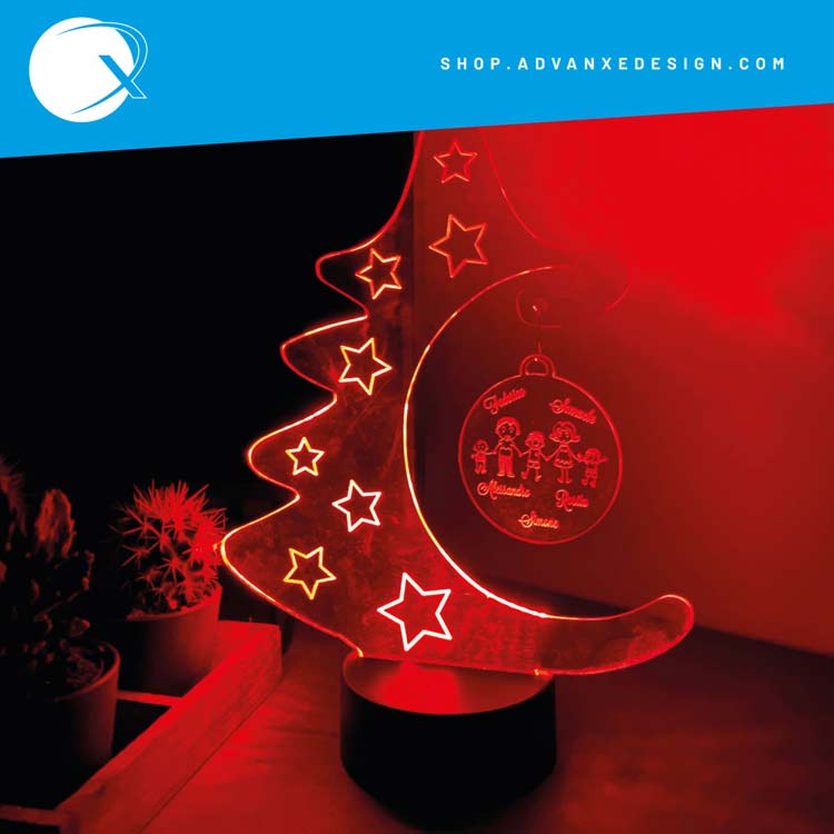 Alberello di natale con base a led multicolor