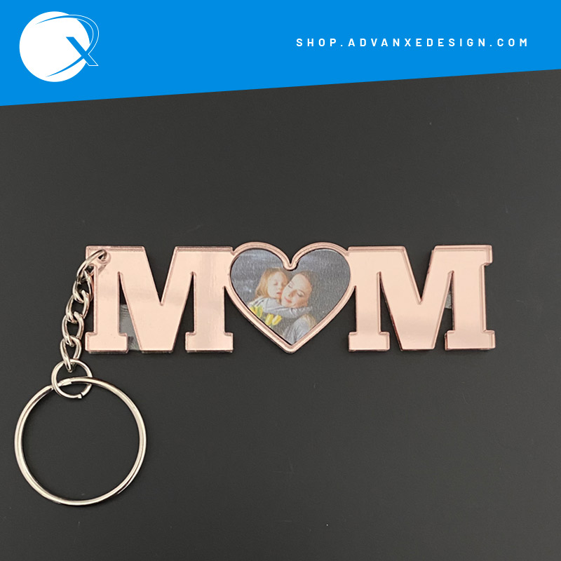 portachiavi festa della mamma rosa gold