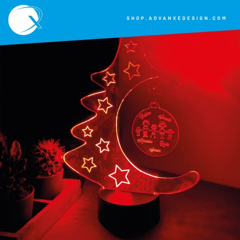 Alberello di natale con base a led multicolor