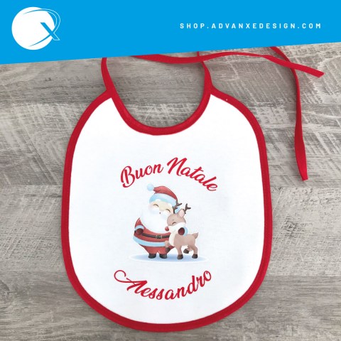 Bavaglino Babbo Natale personalizzato