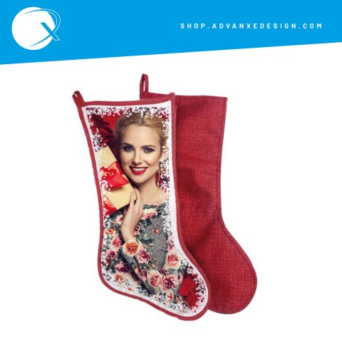 Calza Befana personalizzata color rosso