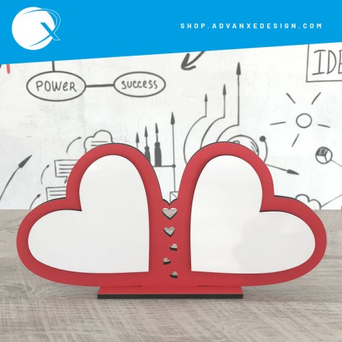 Cornice doppio cuore personalizzata