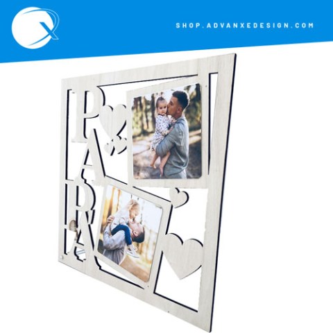 Cornice festa del papà da tavolo con foto