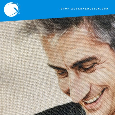 Cuscino in juta personalizzato