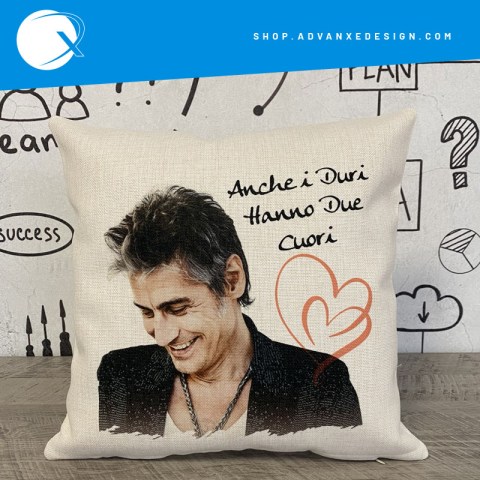 Cuscino in juta stampato e personalizzato