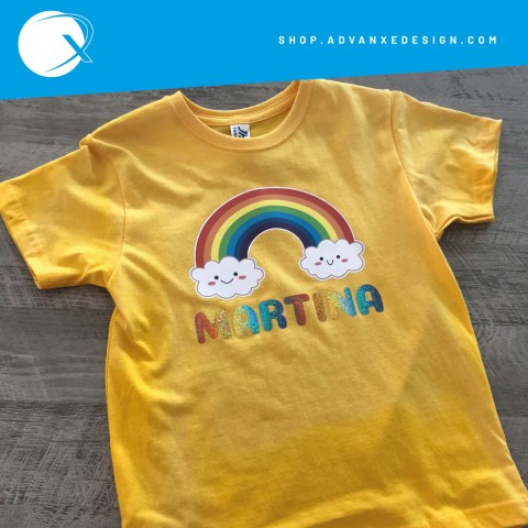 Tshirt Arcobaleno con nome 