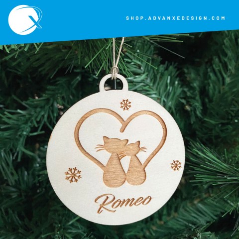 Pallina di natale personalizzata con gatto