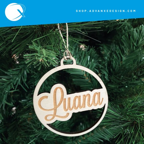 Pallina in legno Nome inciso