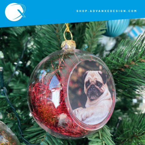 Pallina di natale personalizzata rossa