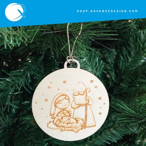 Pallina di natale con presepe