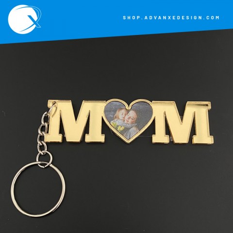 portachiavi festa della mamma oro specchiato