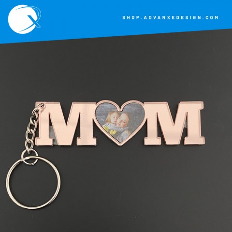 portachiavi festa della mamma rosa gold