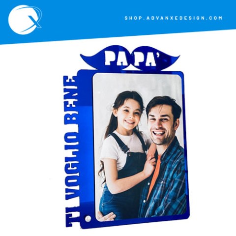 portafoto-festa-del-papa-specchio-blu-personalizzato