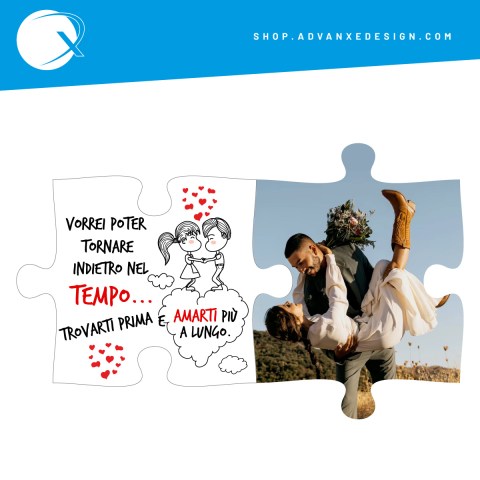 Puzzle in legno con stampa personalizzata per casa