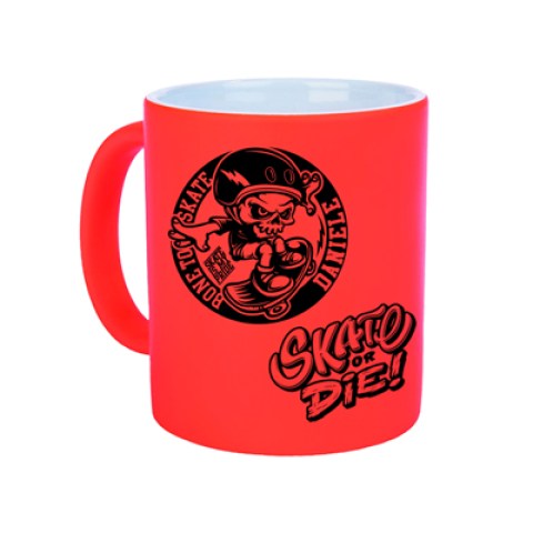 Mug in ceramica arancione fluo