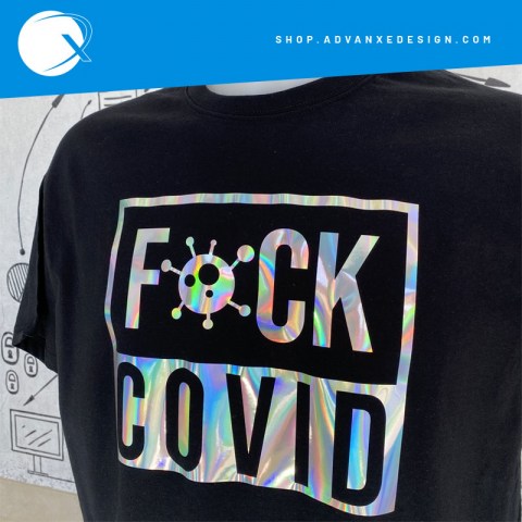 Tshirt Fuck Covid nera